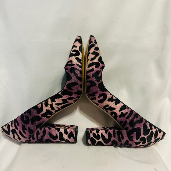 Guess Abagail Y2 Dark Purple/Black Real Calf Fur Animal Print Hide-Leather-Sz. 9 - Picture 10 of 16